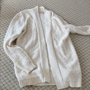 J. Crew Cream Open-Front Cardigan